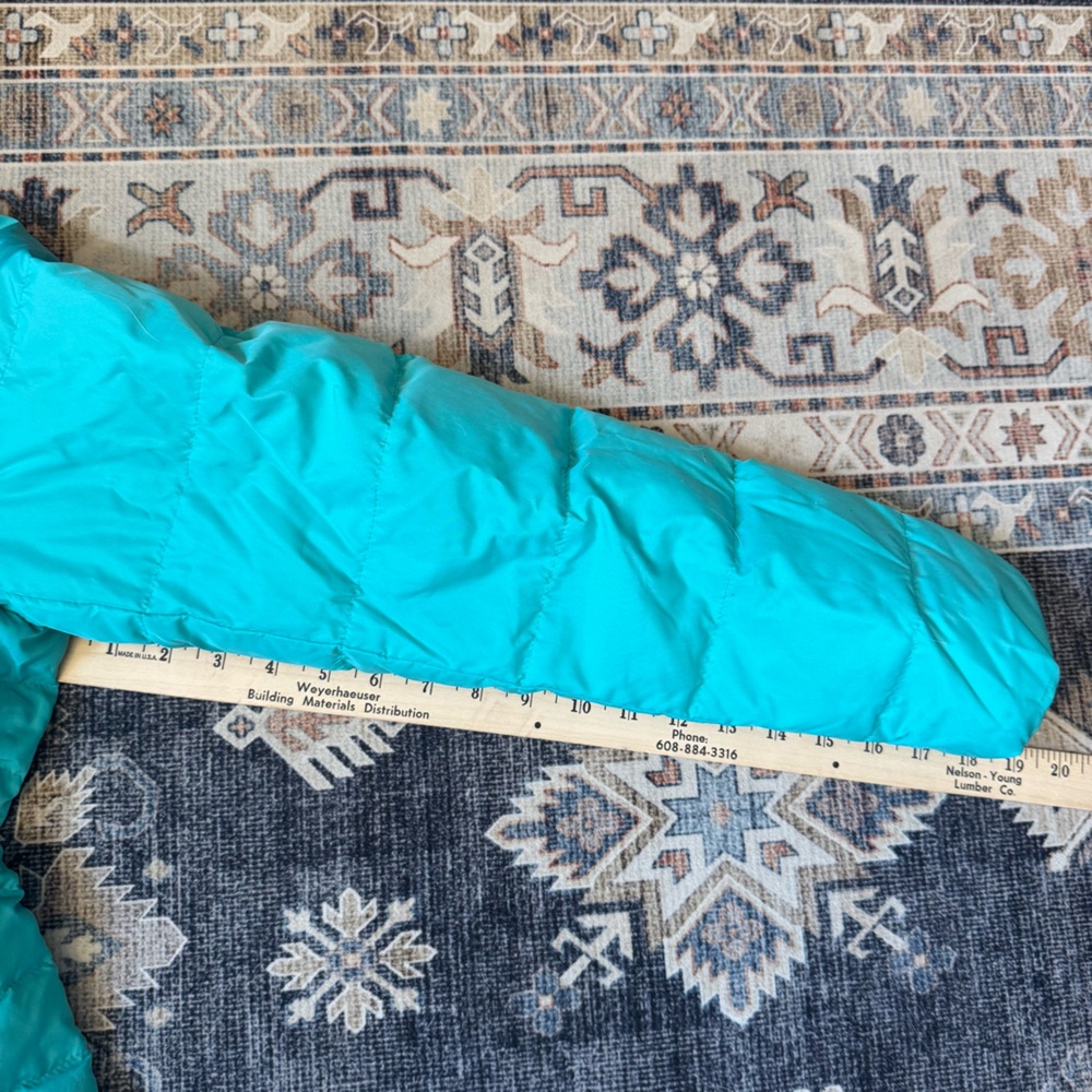 Lands’ End Teal Puffer High Neck Coat Women’s Size Medium - Picture 13 of 14